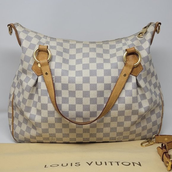 LOUIS VUITTON Damier Azur Canvas Evora MM Tote Bag - Picture 3 of 14